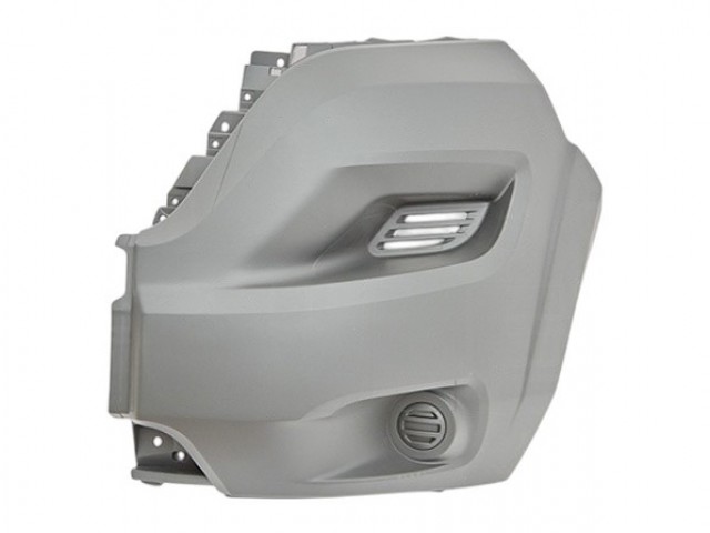 Citroen Jumpe, Fiat Ducato, Peugeot Boxer 2014.01.01-2023.12.31 utángyártott új első lökhárító bal sarok, nem ködlámpás, s. szürke