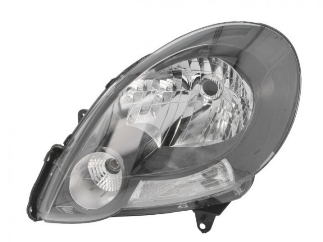 Renault Kangoo II 2008-2013 utángyártott új bal első fényszóró H4 fekete házas (motoros) DEPO