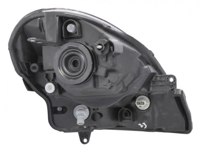 Renault Kangoo II 2008-2013 utángyártott új bal első fényszóró H4 fekete házas (motoros) DEPO