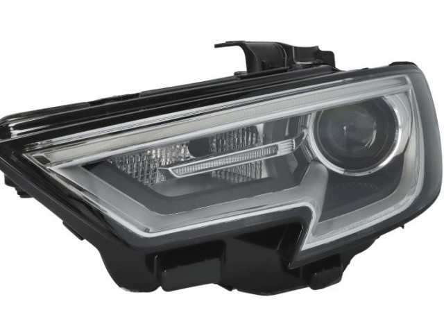 Audi A3 (8V1, 8VK,) 2016.04.01-2020.02.28 utángyártott új bal első fényszóró D5S/H8+LED napp.fény  (motorral)