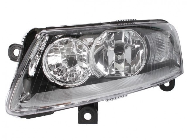 Audi A6 (C6/4F) 2008.10.01-2011.03.31 utángyártott új bal első fényszóró H7/H15 fekete házas (motoros) DEPO