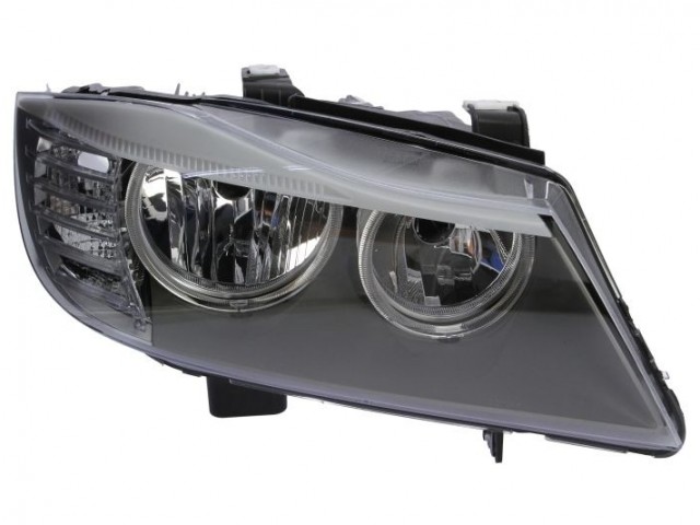 BMW 3 E90, E91 2008.09.01-2011.10.31 utángyártott új jobb első fényszóró 2H7 fekete h. 4a.+Kombi (motoros) DEPO