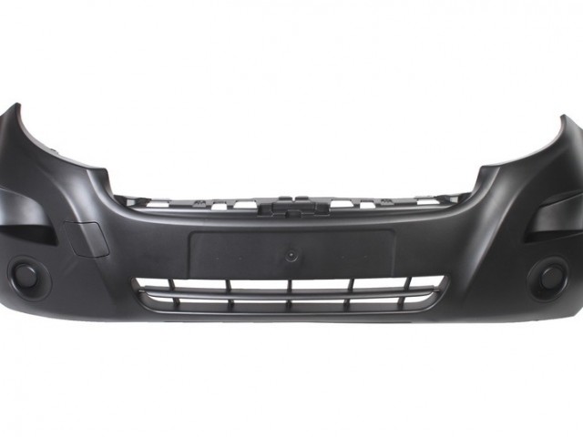 Renault Master 2010.04.01-2019.08.30 utángyártott új első lökhárító fekete (nem ködlámpás)