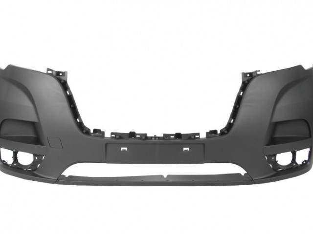 Renault Master 2019-2024 utángyártott új első lökhárító fekete, szenzor jelöléssel