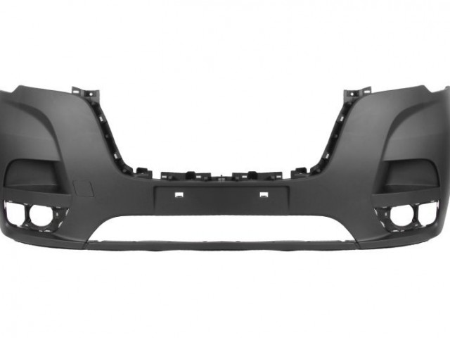 Renault Master 2019-2024 utángyártott új első lökhárító fekete, 2 szenzor helyes