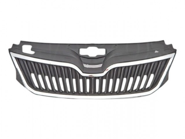 Skoda Rapid 2012-2019 utángyártott új hűtődíszrács komplett, króm kerettel