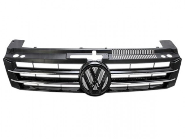 Volkswagen Sharan 2010-2015 utángyártott új hűtődíszrács feketére festett, króm díszléccel