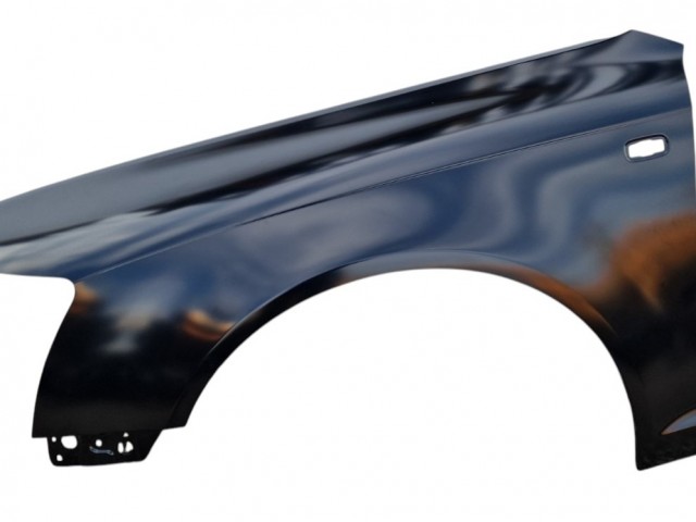 Audi A6 (C6/4F) 2004-2008 utángyártott új bal első sárvédő, oldalindexes kivitel (acél)