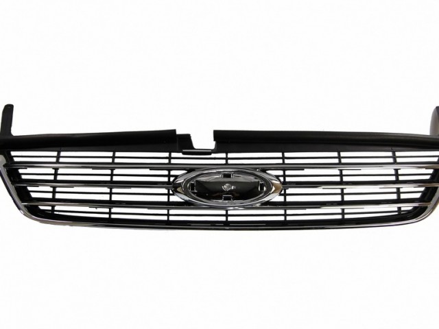 Ford Mondeo IV. 2007.04.01-2010.08.30 utángyártott új középső díszrács, fekete krómlécekkel