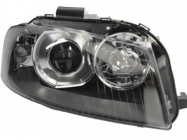 Audi A3  8P  2003-2008 utángyártott új jobb első fényszóró D2S/H7 (motorral, Hella típ.)  TYC