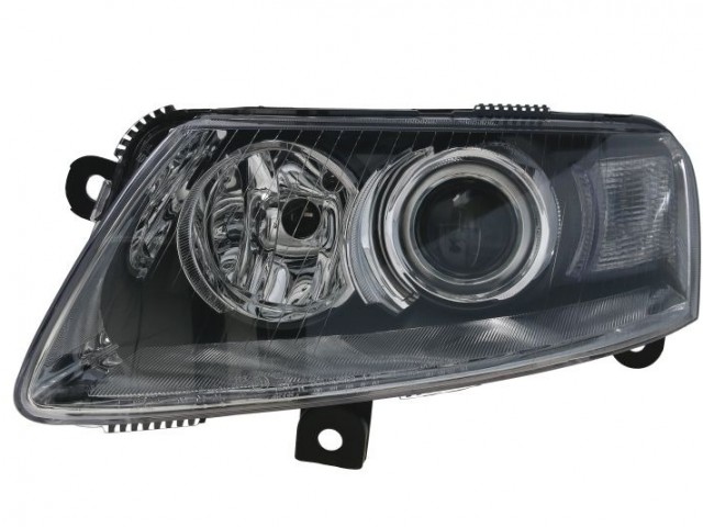 Audi A6 (C6/4F) 2004.05.01-2008.09.30 utángyártott új bal első fényszóró Bi-xenon elektr.+izzó+motor nélkül TYC