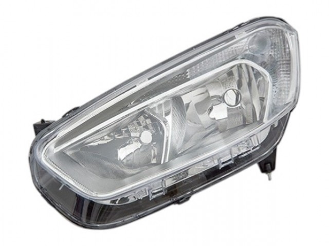 Ford Transit Courier (C4A) 2014.01.01-2023.10.30 utángyártott új bal első fényszóró H7/H15 króm ház. AYFAR