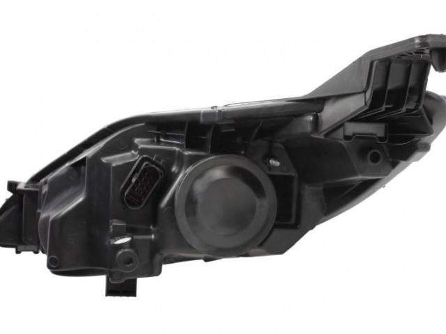 Ford Fiesta 2008.10.01-2013.01.31 utángyártott új jobb első fényszóró H1/H7 fekete ház (motorral) DEPO