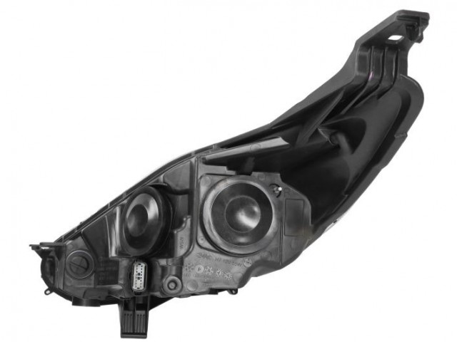 Ford Fiesta 2013.02.01-2017.05.01 utángyártott új jobb első fényszóró H7/H1/LED króm ház, projektoros nap.fény+motor DEPO