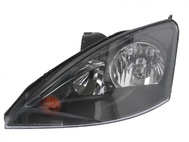 Ford Focus 2001.10.01-2004.08.31 utángyártott új bal első fényszóró H7/H1 fekete házas TYC