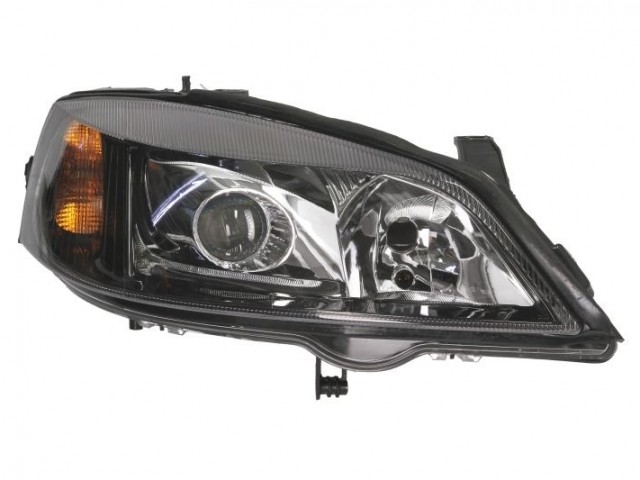 Opel Astra G 1997.09.01-2003.08.31 utángyártott új jobb első fényszóró D2S/H7 Xenon, fekete házas DEPO