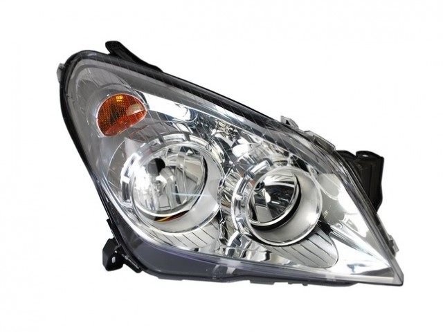 Opel Astra H 2003.09.01-2014.08.31 utángyártott új jobb első fényszóró H7/H1  króm házas (motorral) DEPO