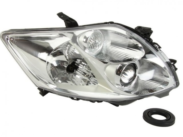 Toyota Auris E15 2007.03.01-2010.02.28 utángyártott új jobb első fényszóró H11/HB3 króm házas, I-tip. (motoros) DEPO
