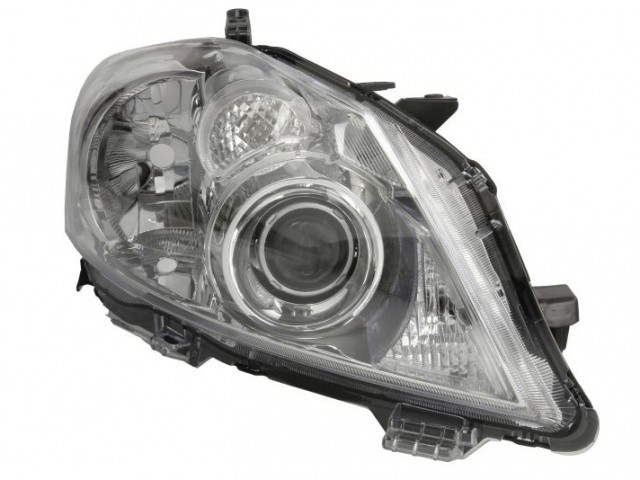 Toyota Auris E15 2010.03.01-2012.08.31 utángyártott új jobb első fényszóró H11/HB3 króm házas Valeo-tip(motorral) TYC