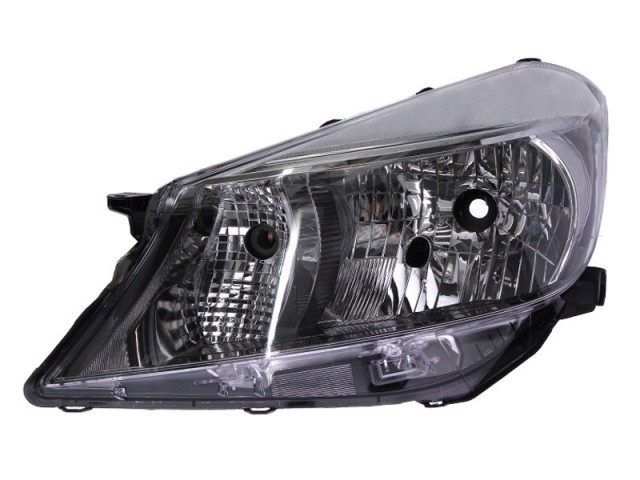 Toyota Yaris III. 2011.10.15-2014.06.30 utángyártott új bal első fényszóró H4 króm házas (motorral) TYC