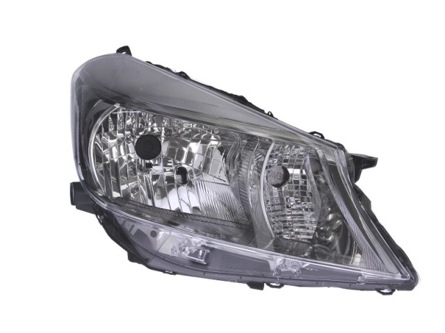 Toyota Yaris III. 2011.10.15-2014.06.30 utángyártott új jobb első fényszóró H4 sötét szürke h. (motoros) TYC