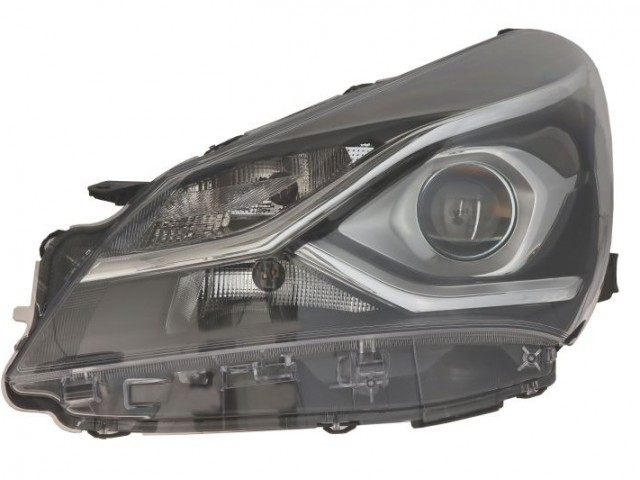 Toyota Yaris 2017.03.01-2020.05.30 utángyártott új bal első fényszóró HIR2/WY21W+W21/5W (motoros) DEPO
