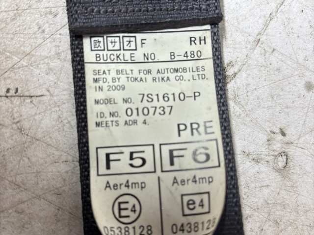 Subaru Legacy 2009-2014 2009-2014 Biztonsági öv és csat használt Jobb első 
