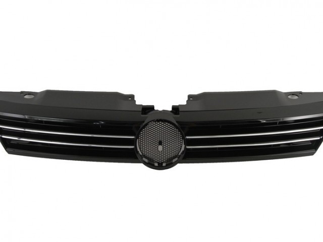 Volkswagen Jetta 2011.01.01-2014.08.01  utángyártott új hűtődíszrács fekete, króm kerettel