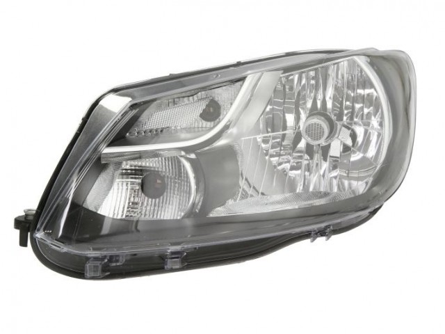 Volkswagen Caddy III. 2010.01.01-2013.04.30 utángyártott új bal első fényszóró H4 + napp.fény (motorral) DEPO