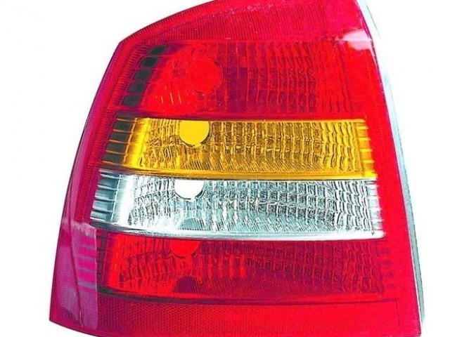 Opel Astra G 1997.09.01-2003.08.31 utángyártott új bal hátsó lámpa üres, sárga (3/5 ajtós) DEPO