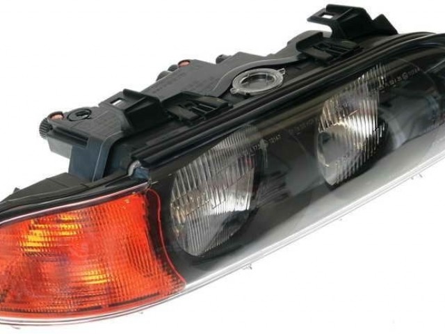 BMW 5 E39 1995.12.01-2000.08.31 utángyártott új jobb első fényszóró FF-H7/HB3 sárga vill. DEPO