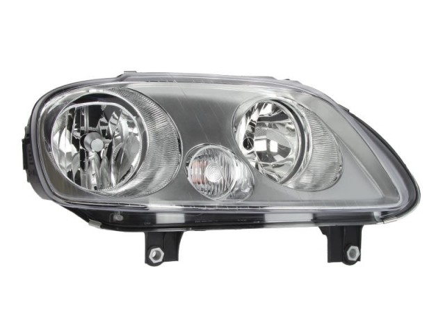 Volkswagen Caddy III. 2004.02.01-2009.12.31, Touran 2003.04.01-2006.11.30 utángyártott új jobb első fényszóró H7/H1 króm h. (motoros) VISTEON-tip. DEPO