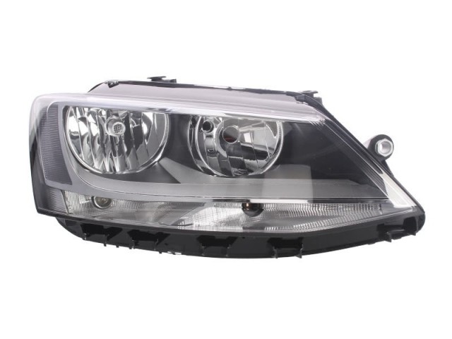 Volkswagen Jetta 2011.01.01-2017.12.01 utángyártott új jobb első fényszóró 2H7, fekete h. (motorral) DEPO