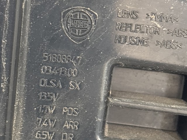213223 Lancia Delta 2008-2014 Lámpa , Fényszóró használt bal hátsó