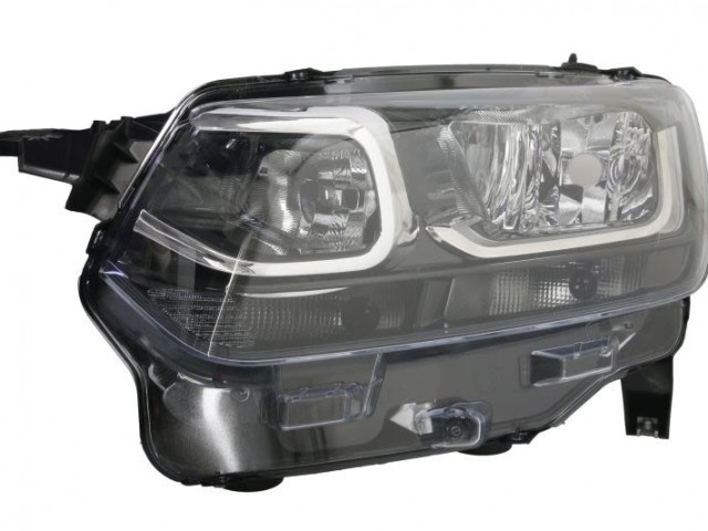 Citroen Berlingo 2018.06.01-2024.02.28, Fiat Doblo  utángyártott új bal első fényszóró H7/H1 króm házas Tgk. (motorral) DEPO