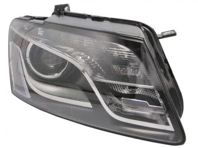 Audi Q5 8RB 2008.01.01-2012.08.31 utángyártott új jobb első fényszóró D3S/LED fekete ház. (motorral) DEPO