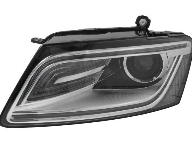 Audi Q5 8RB 2012.09.01-2016.12.31 utángyártott új bal első fényszóró Bi-XENON D3S/LED/PY21W (motorral) DEPO