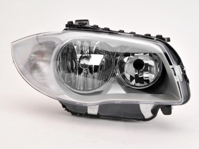 BMW 1 (E87) 2004.01.01-2007.03.31 utángyártott új jobb első fényszóró 2H7 króm házas (motoros) DEPO