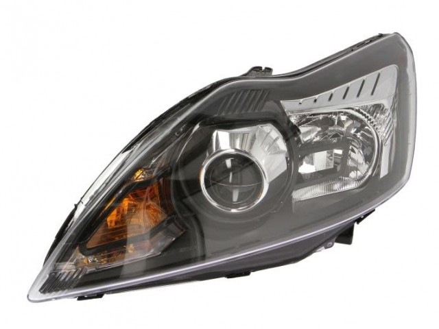 Ford Focus II. 2007.09.01-2011.02.28 utángyártott új bal első fényszóró XENON fekete házas (motorral) DEPO