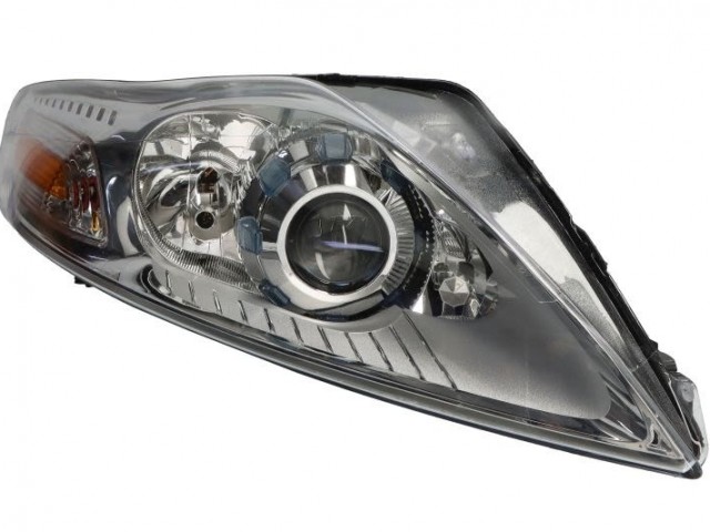 Ford Mondeo IV. 2007.04.01-2010.08.30 utángyártott új jobb első fényszóró Bi-XENON D1S/H1 napp.fény kany.köv. DEPO