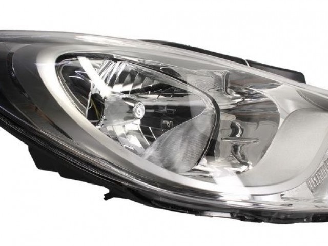Hyundai I 10 2010.11.01-2013.10.31 utángyártott új jobb első fényszóró H4, króm h. (motorral) DEPO
