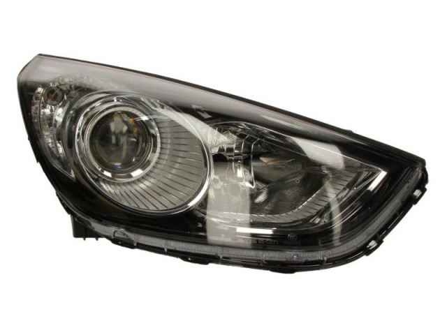 Hyundai IX35 2010.04.01-2013.07.31 utángyártott új jobb első fényszóró 2H7, fekete h. (motoros) DEPO