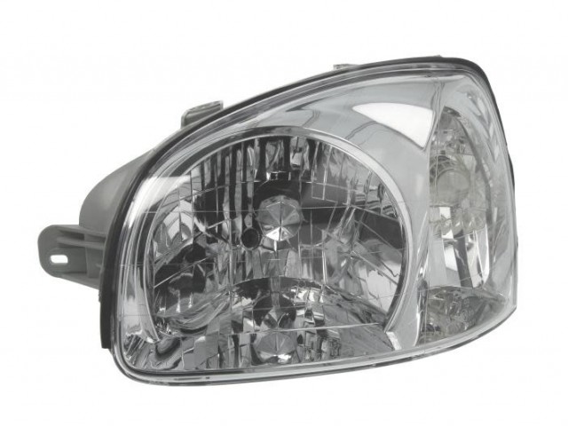 Hyundai Santa Fe 2001.03.01-2006.01.30 utángyártott új bal első fényszóró H4 szürke házas (manuális) DEPO