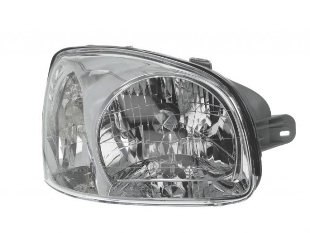 Hyundai Santa Fe 2001.03.01-2006.01.30 utángyártott új jobb első fényszóró H4 szürke házas (manuális) DEPO