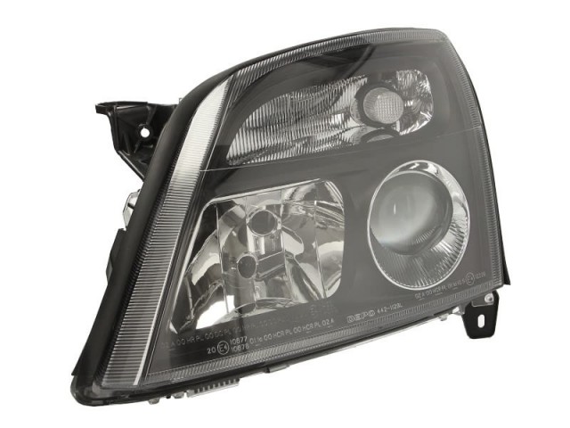 Opel Signum 2002.09.01-2005.08.31, Vectra C 2001.09.01-2005.08.31 utángyártott új bal első fényszóró DE-H7/H7 (fekete házas) DEPO