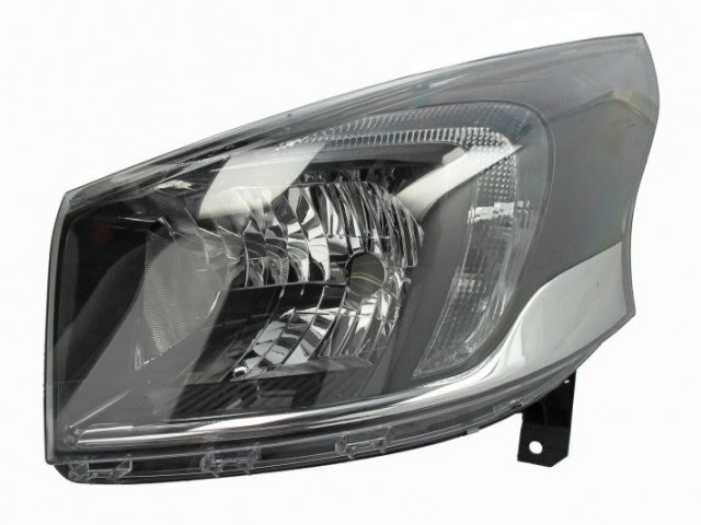 Opel Vivaro 2014.06.01-2019.07.31, Renault Trafic 2014.05.01-2021.11.01 utángyártott új bal első fényszóró H4 LED nappali fény (motorral) DEPO