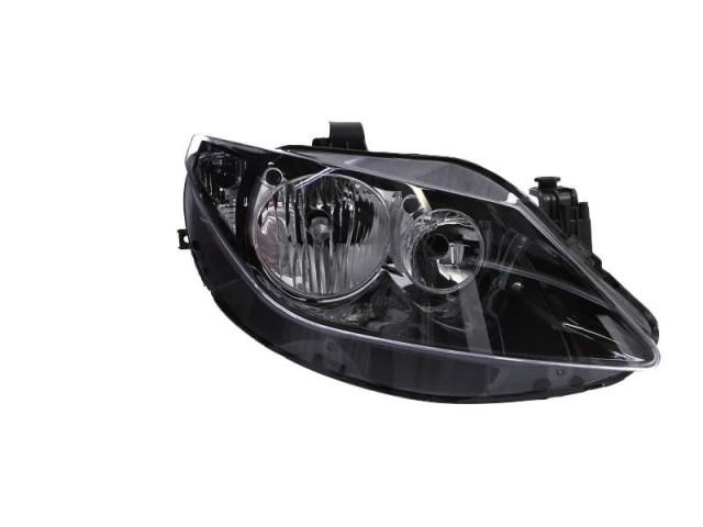 Seat Ibiza 6J 2008.05.01-2012.03.23 utángyártott új jobb első fényszóró 2H7 fekete házas (motoros) DEPO