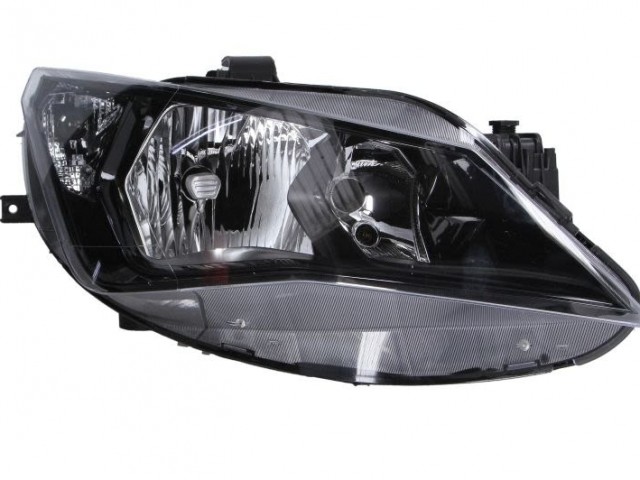 Seat Ibiza 5P 2012.03.24-2015.03.02 utángyártott új jobb első fényszóró 2H7 fekete házas (motoros) DEPO
