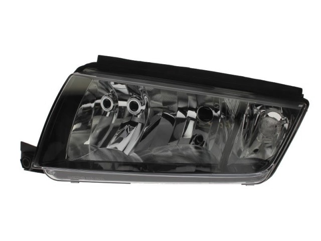 Skoda Fabia I. 1999.08.01-2007.04.30 utángyártott új bal első fényszóró H7/H3 (fekete házas) DEPO