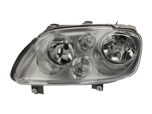 Volkswagen Caddy III. 2004.02.01-2009.12.31, Touran  2003.04.01-2006.11.30 utángyártott új bal első fényszóró 2H7 króm házas (motoros) DEPO